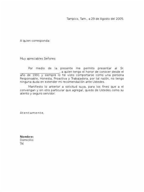 50 Carta De Recomendacion Laboral Pdf