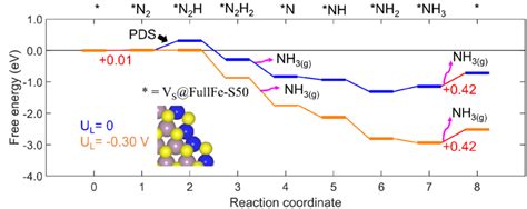 Free Energy Diagram Of The Nrr On Vs Fullfe S50 Via The Distal Pathway Download Scientific