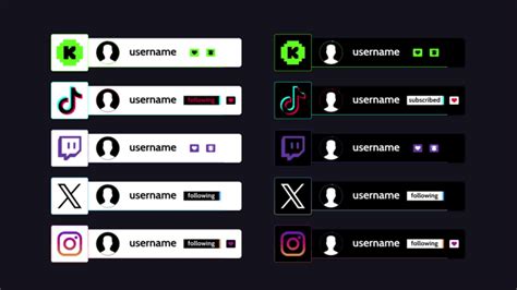 Do Social Media Lower Thirds Subscribe Buttons Follow Tags Animations