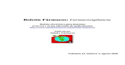 Boletín Fármacos Farmacovigilancia · Fuentes De Datos Para Esta