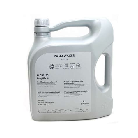 VW Engine oil 5 litre G052195M4