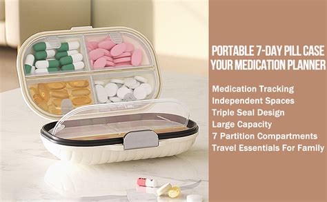 Ptyism Pill Organizer Boxtragbare Pillendose Pill Boxtablettenbox