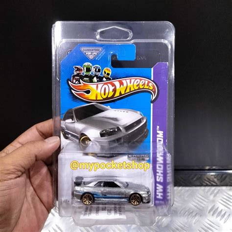 Hot Wheels NISSAN SKYLINE GT R R34 BNR34 Unpainted ZAMAC 2013 Hotwheels Showroom Asphalt