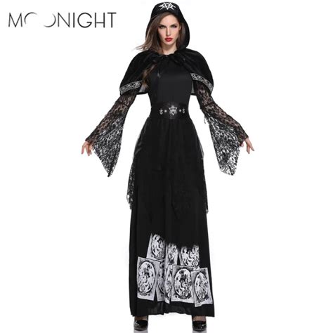 Moonight Halloween Costume For Women Witch Costume Black Gothic Witch