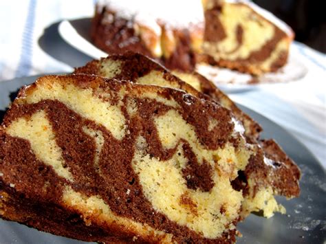 Chocolate And Vanilla Marble Cake Cooking In Plain Greek