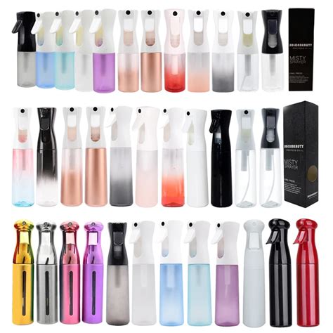 Custom Salon Continuous Mist Spray Bottle Bulk Reusable Refillable