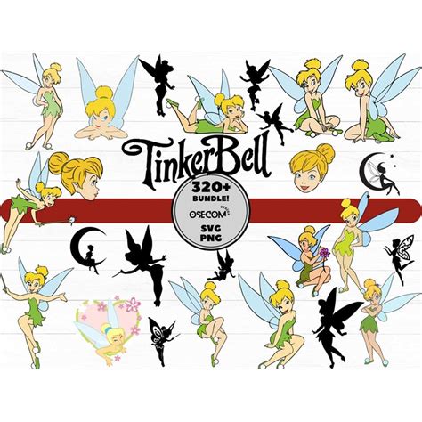 Tinkerbell Svg Bundletinkerbell Flaying Svgtinkerbell Silh Inspire Uplift