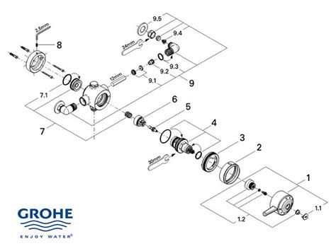 Grohe Avensys Single Exposed 34038 Il0 Shower Spares And Parts