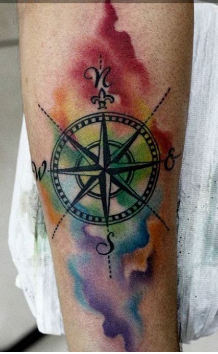 Just Love It Compass Tattoo Design Watercolor Compass Tattoo Compass Tattoo