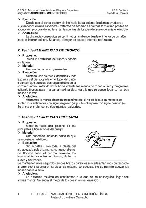 Test De Valoracion De La Condicion Fisica