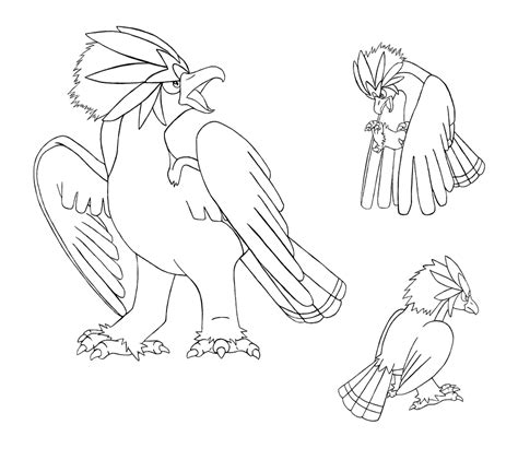 Braviary Coloring Pages Pokemon Ready For Download