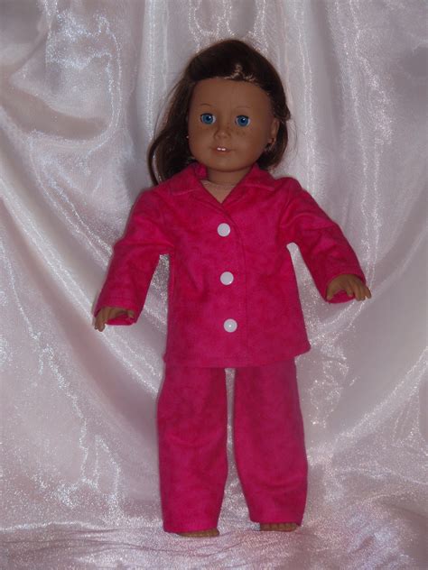 Toys Dolls And Action Figures 18 Doll Clothing Navy And White Stripe 2 Piece Doll Pajama Set For