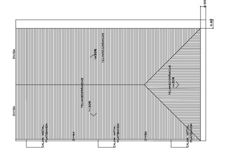 The Roof Layout Of The 10x17m House Plan Cadbull