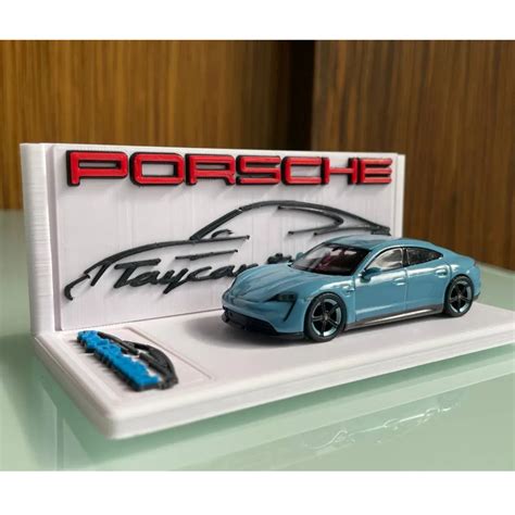 Nicho Expositor Estante Para 1 Carrinho Em Miniaturas Hot Wheels HotWheels Porsche Taycan