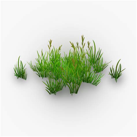 Grass Cluster Pbr D Model Obj Fbx Max Free D