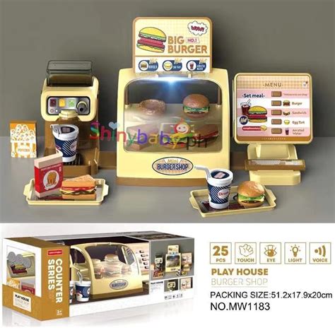 Miigu Toy Light Music Mini Burger Shop With Coffee Machine Pretend Toy