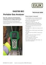 Portable Combustion Analyzer RASI 700 Eurotron Instruments UK Ltd