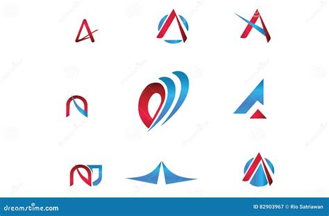 Abstract Blue Red Logo Icon Stock Vector Illustration Of Blue