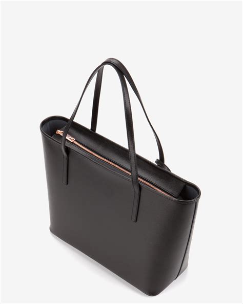 Ted Baker Bonnita Leather Tote In Black Lyst