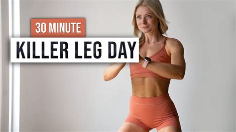 Min Killer Leg Day At Home Workout No Equipment Lower Body Hiit