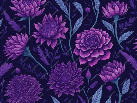 Premium Vector Purple Flower Pattern Design