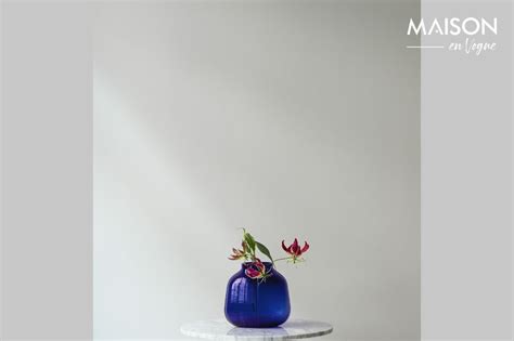 Vase En Verre Bleu Step Normann Copenhagen 23cm Maison En Vogue