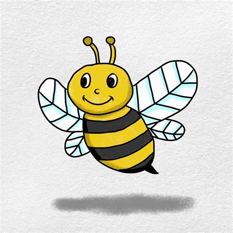 How To Draw A Bee Helloartsy