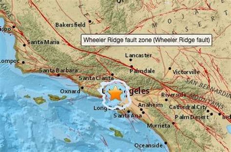 Los Angeles Earthquake Fault Map