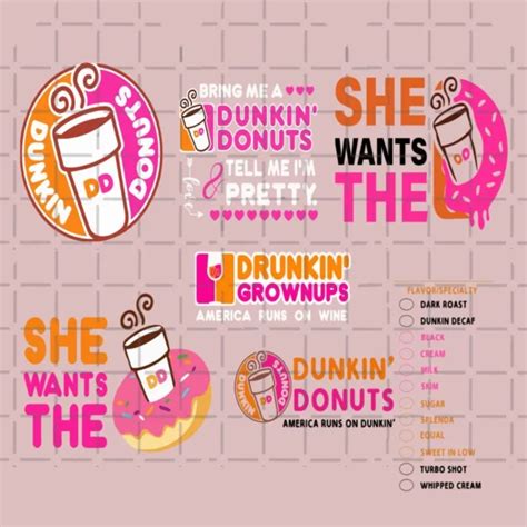 Dunkin Donuts Svg Bundle Svg Png Dxf Eps Cricut Files December