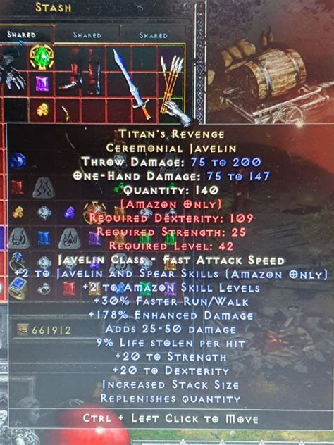 Titan S Revenge Ceremonial Javelin Diablo 2 Resurrected D2R PC PS4 PS5