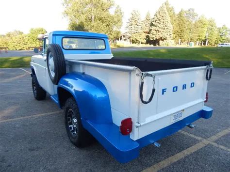 1959 Ford F100 4x4 Rare Long Boxstep Side Pickup Truck For Sale