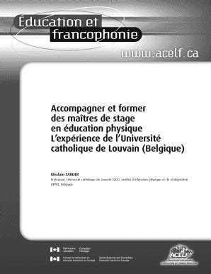 Fillable Online Acelf Acelf Ducation Et Francophonie Acelf Fax