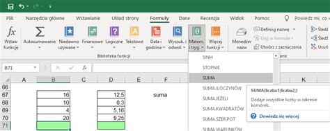 EXCEL Podstawowe funkcje przykłady i zadania