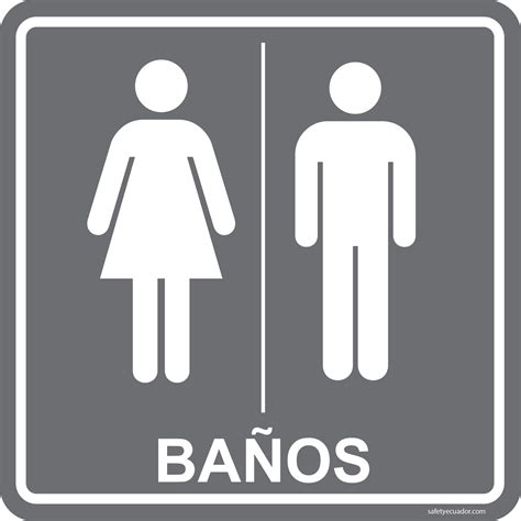 Señalética Safety Baño de Hombres y Mujeres 8x8 948034