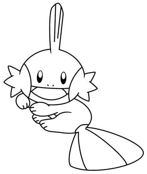 Adorable Mudkip Pokemon F Rbung Seite Kostenlose Druckbare