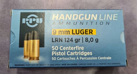 9mm Luger PPU 124Gr LRN 50Pk Licensed Firearm Dealer Melbourne Gun