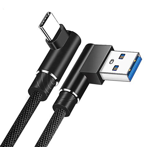 Cabo Usb Tipo C 3 Metros Em L 90 Graus Carrega Rápido Dados Shopee Brasil