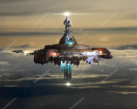 Alien Mothership near Earth Stock Photo by ©3000ad 119666724