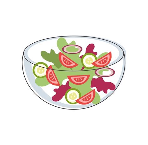 Premium Vector Vegetable Salad Plate