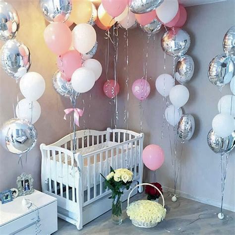Оформление на выписку из роддома «Зеркало» - WOWBalloons.com.ua