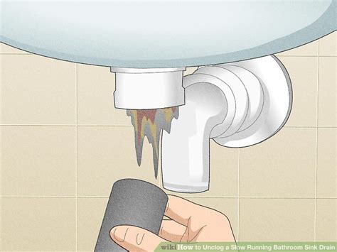 4 Ways To Unclog A Slow Running Bathroom Sink Drain Wikihow