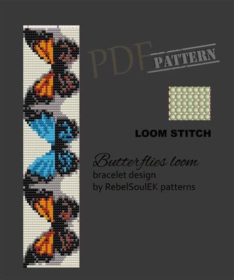 Butterflies Loom Butterflies Pattern Butterfly Loom Bookmark