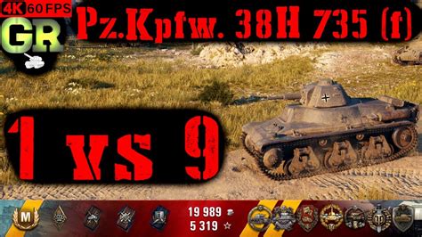 World Of Tanks Pz Kpfw 38h 735 F Replay 10 Kills 1 1k Dmg Patch 1