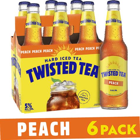 Twisted Tea Peach Hard Iced Tea 12 Fl Oz Bottle 6pk Hard