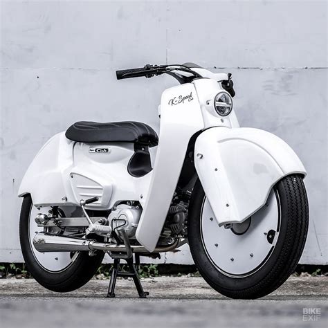 Black And White Two Honda Super Cub Customs By K Speed Honda Super