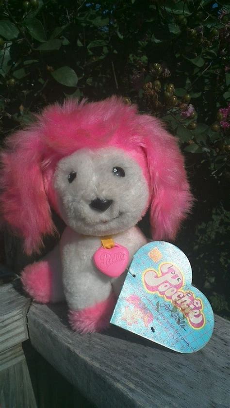 Vintage Mattel Poochie Dog Plush With Tag 1982 80s Retro Pink Girl Toy