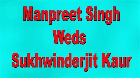 Wedding Ceremony Manpreet Singh Weds Sukhwinderjit Kaur Lally Hd