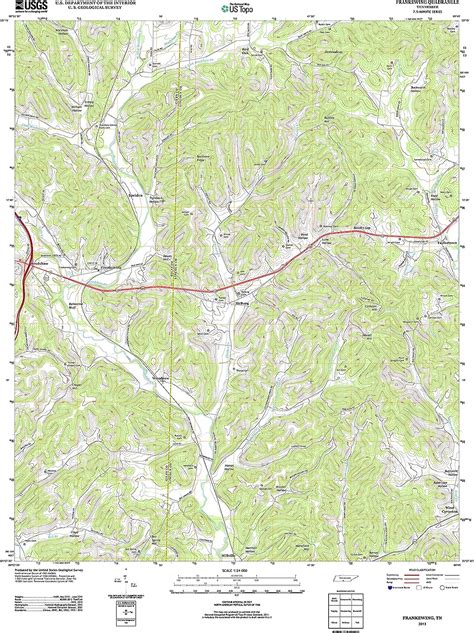 Topographic Map Poster Frankewing Tn Tnm Geopdf 75x75