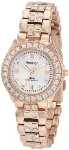 Dress Watches Online Armitron Women S 753689MPRG NOW Swarovski Crystal