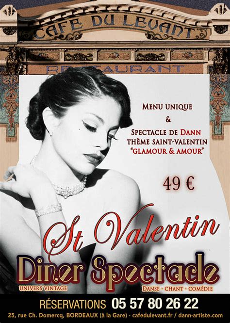 Diner spectacle De La Saint valentin Mardi 14 Février Café Du Levant